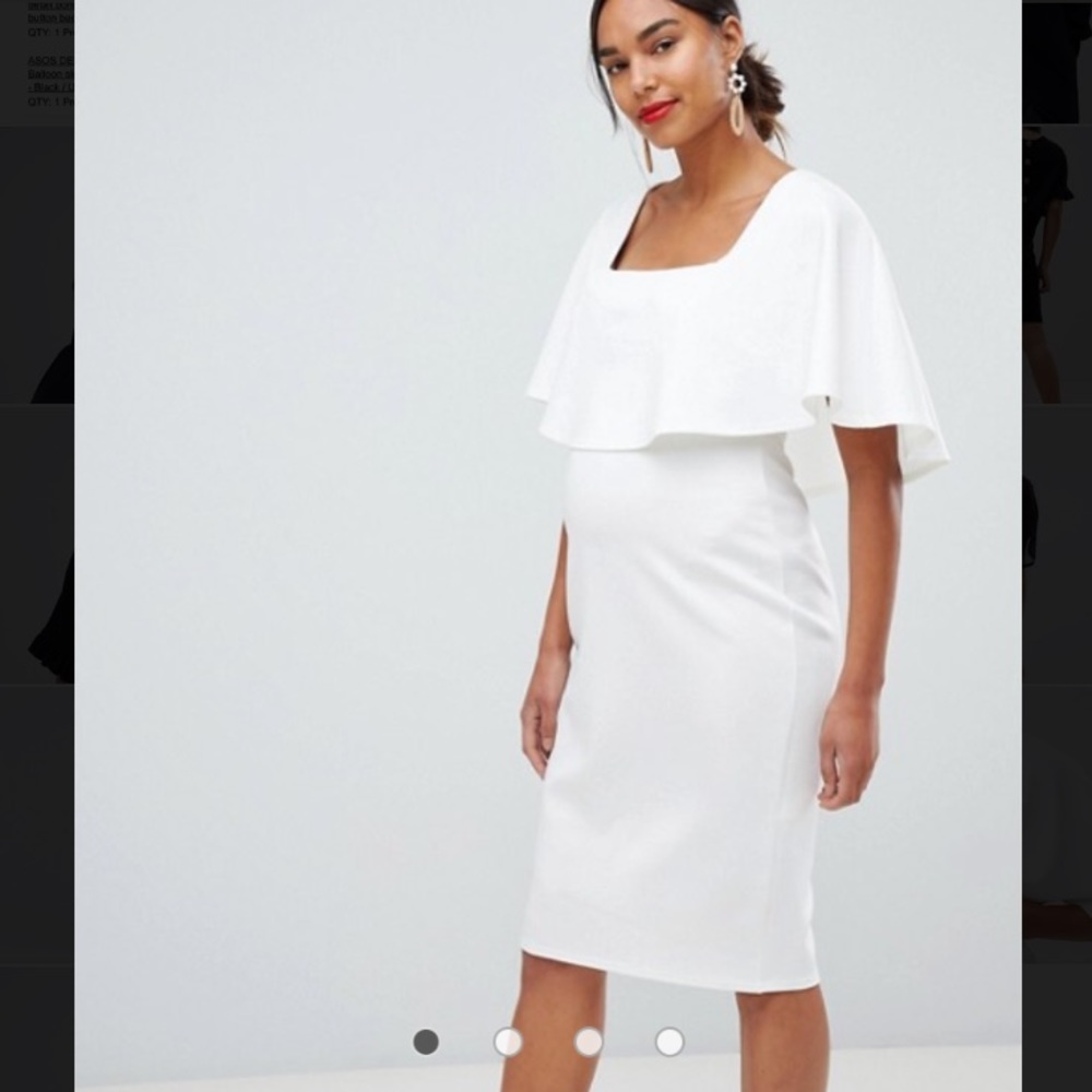 NWT ASOS Maternity Square-neck Midi Dress